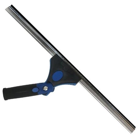UNGER PROFESSIONAL Swivel Squeegee, 18 in Blade, Stainless Steel Blade 975510